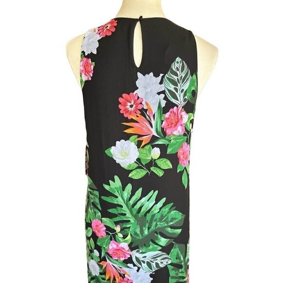 Women's Vince Camuto Havana Tropical Maxi Dress Size XS Black - Picture 10 of 16